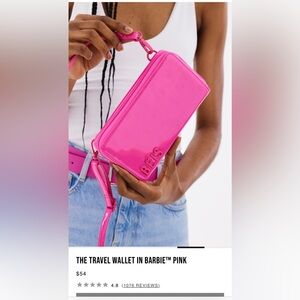 THE TRAVEL WALLET IN BARBIE™ PINK - BEIS - NWT
